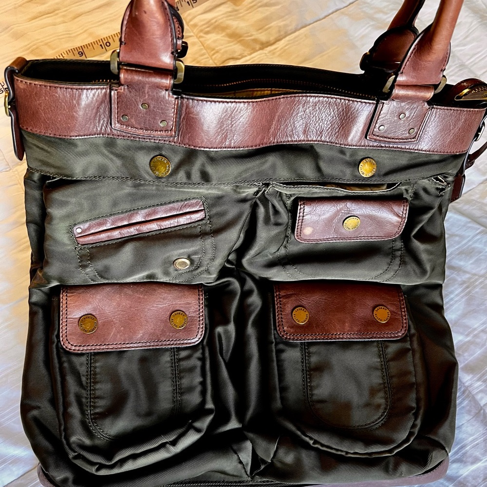 Stylish Ralph Lauren Brown and Green Bag